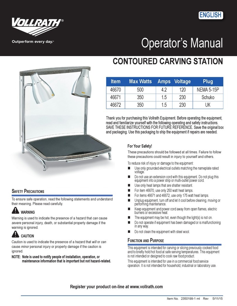 Vollrath 46671 Operator's manual