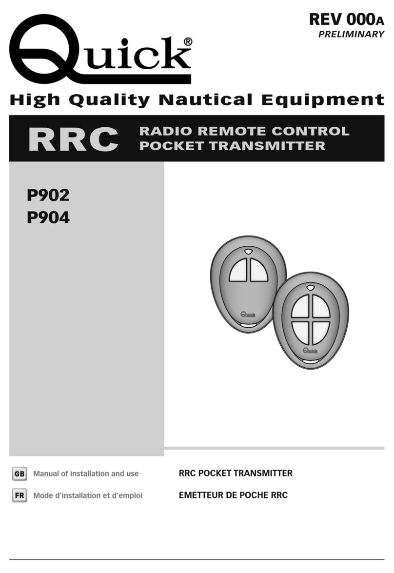 Quick P902 Manual of installation and use