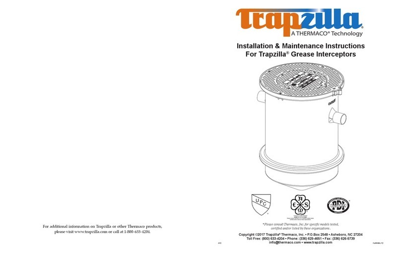 Trapzilla TZ-160 series Installation & maintenance instructions Trapzilla TZ-160 series Installation & maintenance instructions