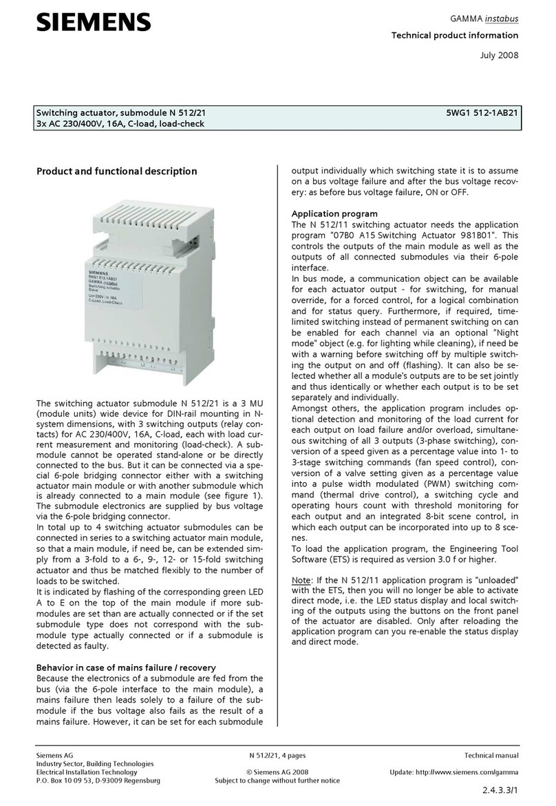 Siemens N 512/21 User manual