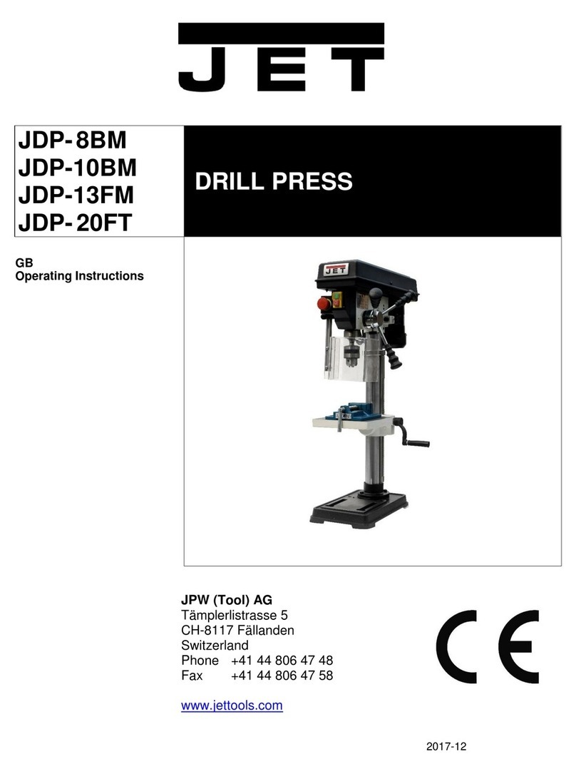 Jet JDP- 8BM operating instructions