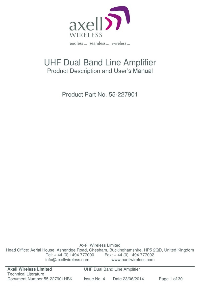 Axell Wireless 55-227901 Product description and user's manual