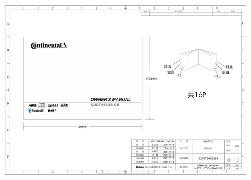 Continental Refrigerator CDD7418UB-OR User manual