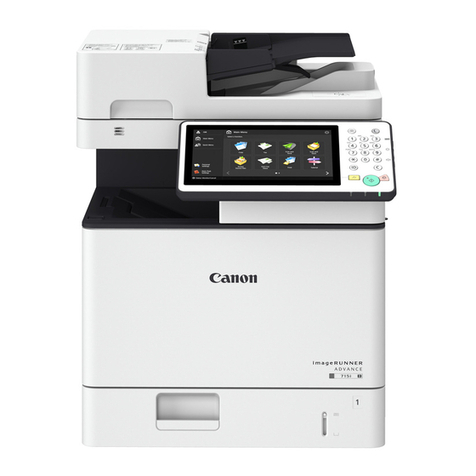 Canon imageRUNNER ADVANCE 715 series User manual Canon imageRUNNER ADVANCE 715 series User manual