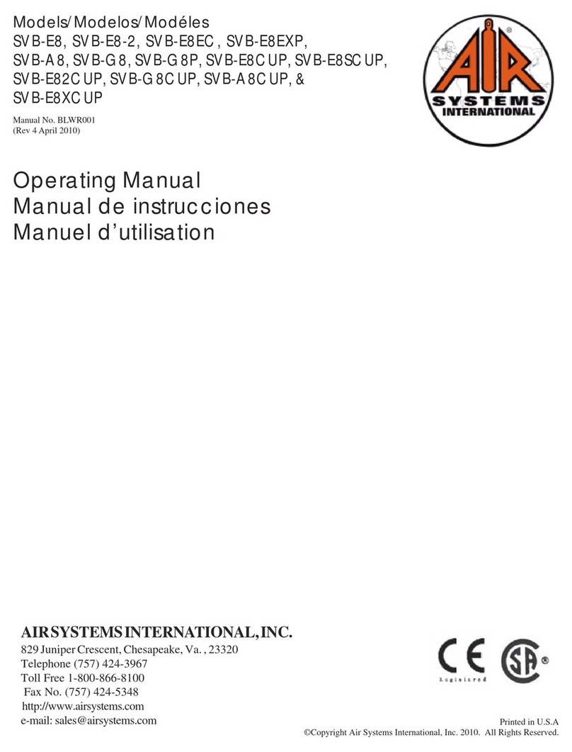 AIR SYSTEMS SVB-E8 operating manual