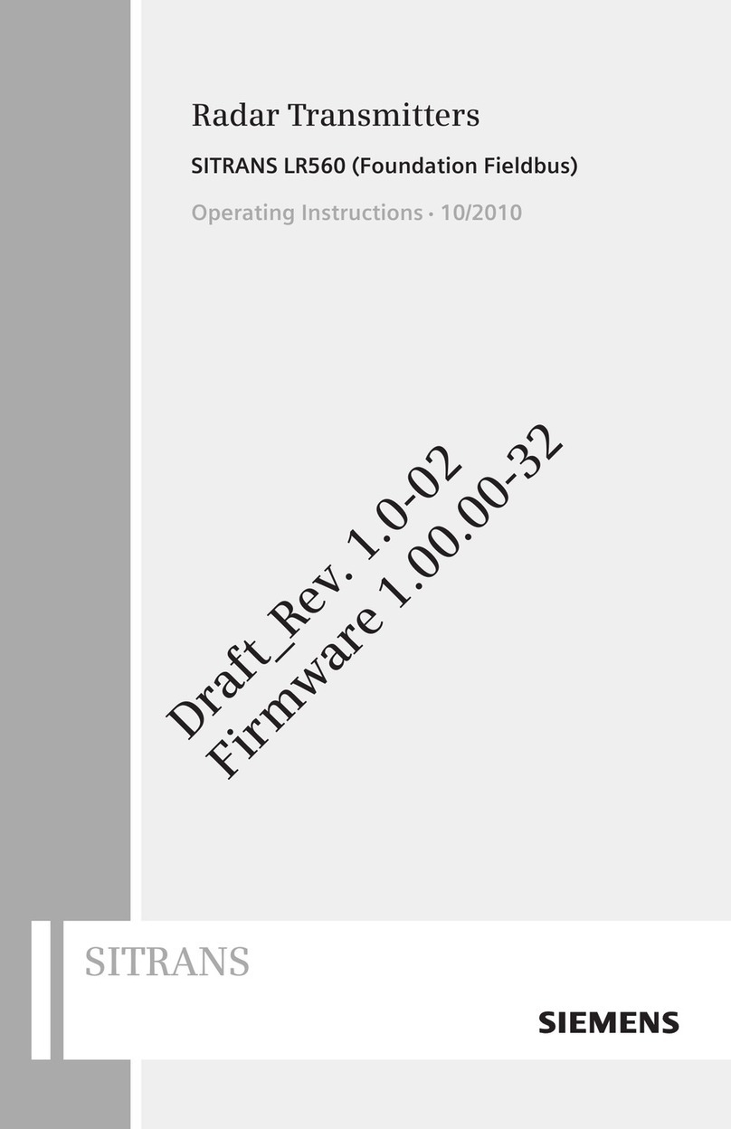 Siemens SITRANS LR560 User manual