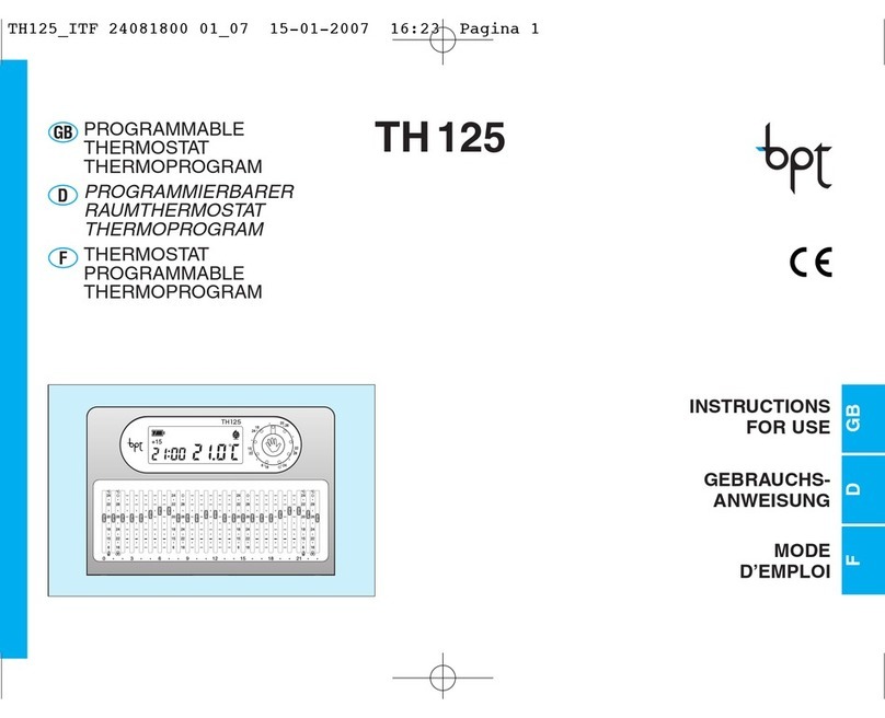 Bpt TH 125 Instructions for use
