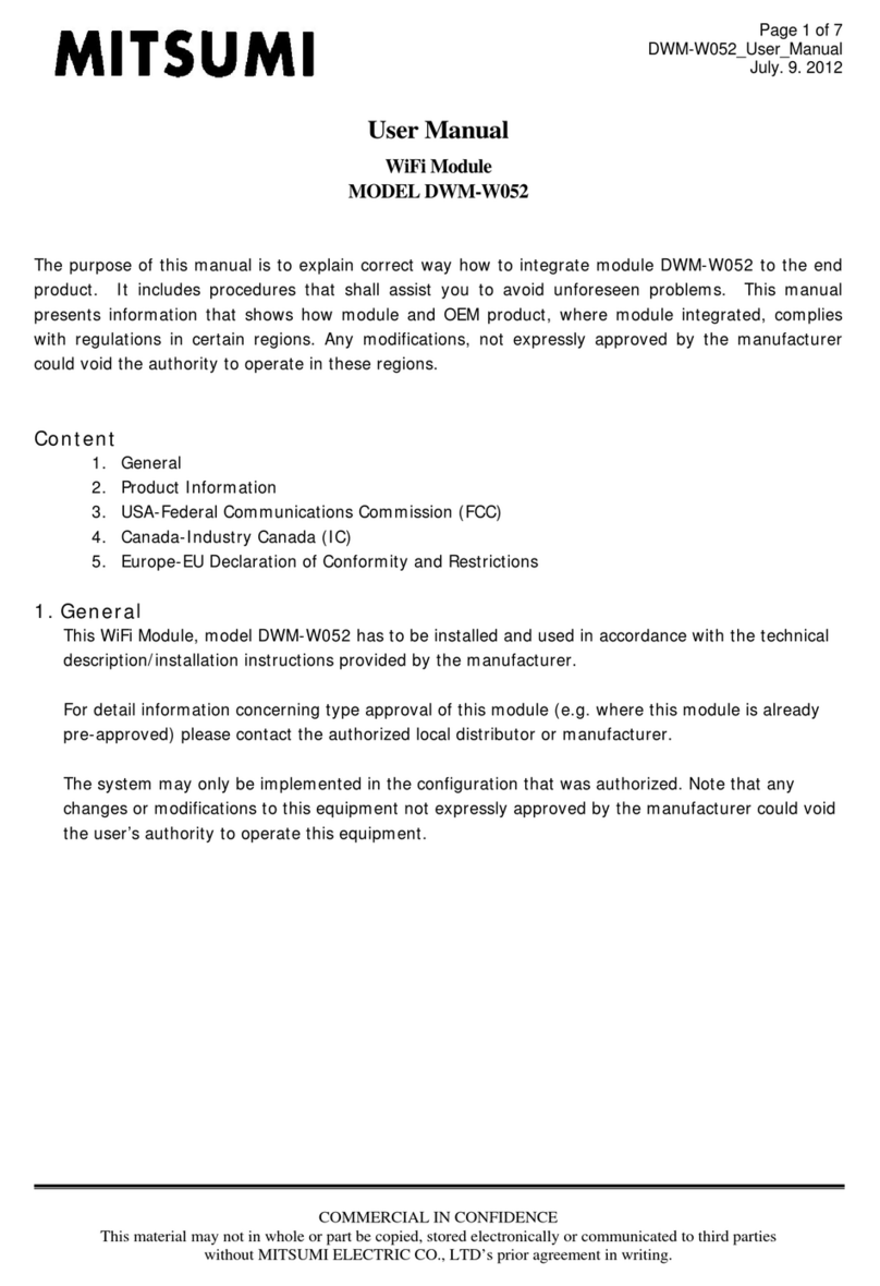 Mitsumi DWM-W052 user manual