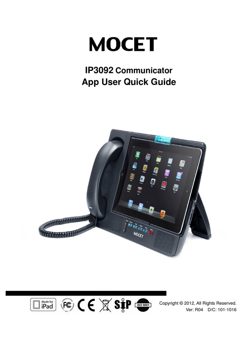 Mocet Communicator IP3092 User quick guide