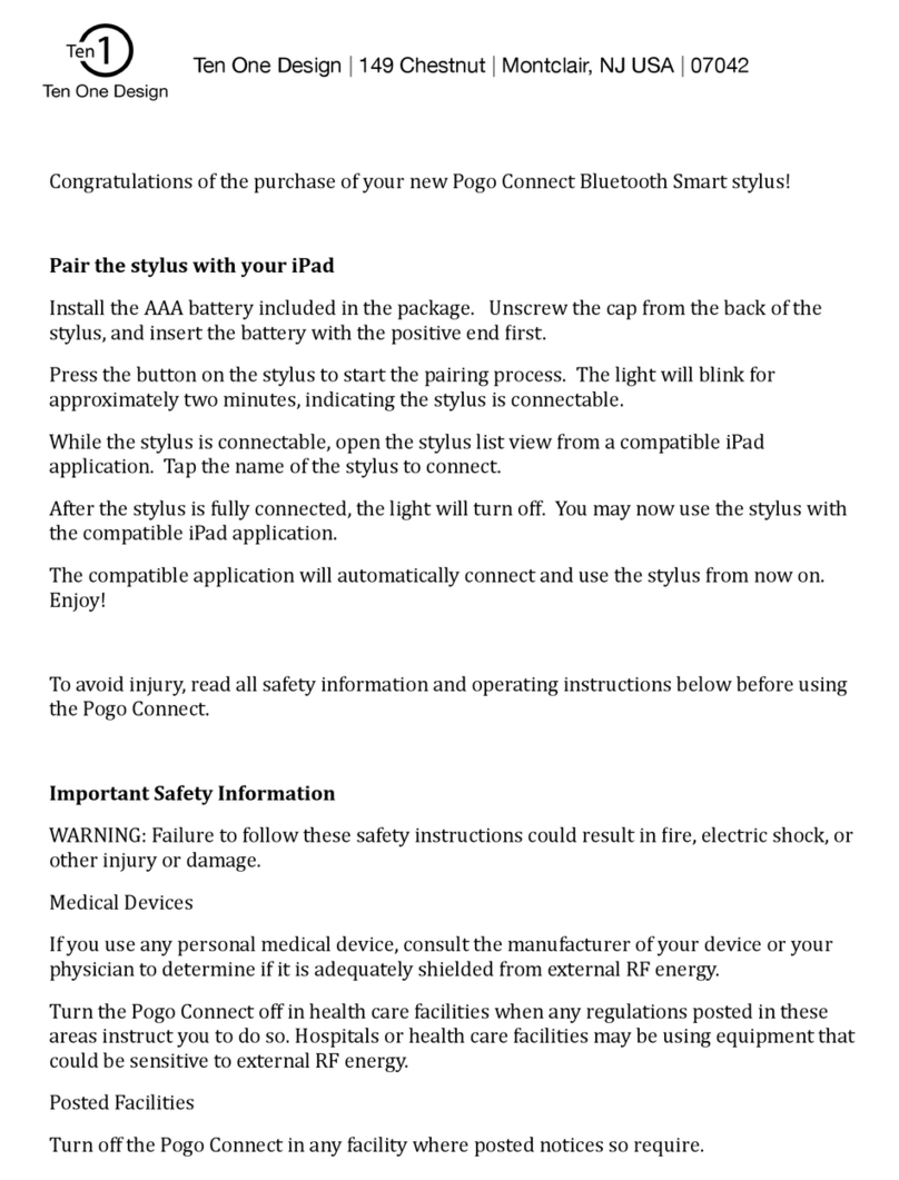 TEN ONE DESIGN Pogo Connect user manual