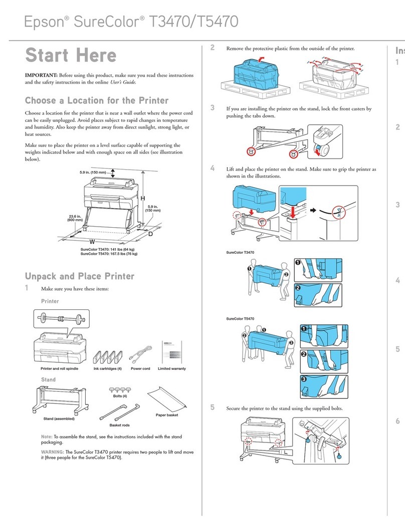 Epson SureColor T-Series Instruction Manual