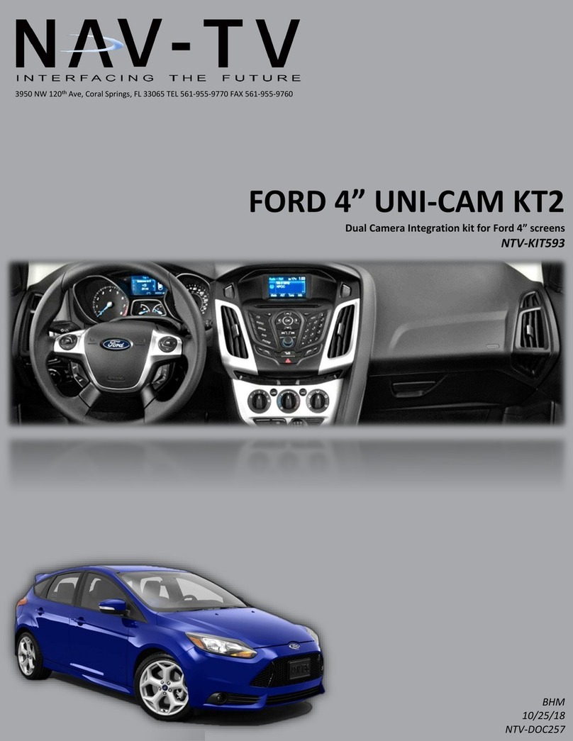 Nav TV FORD 4" UNI-CAM KT2 Install manual