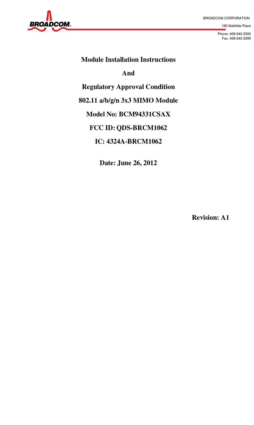 Broadcom BCM94331CSAX User manual
