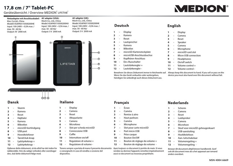 Medion LIFETAB E731x overview