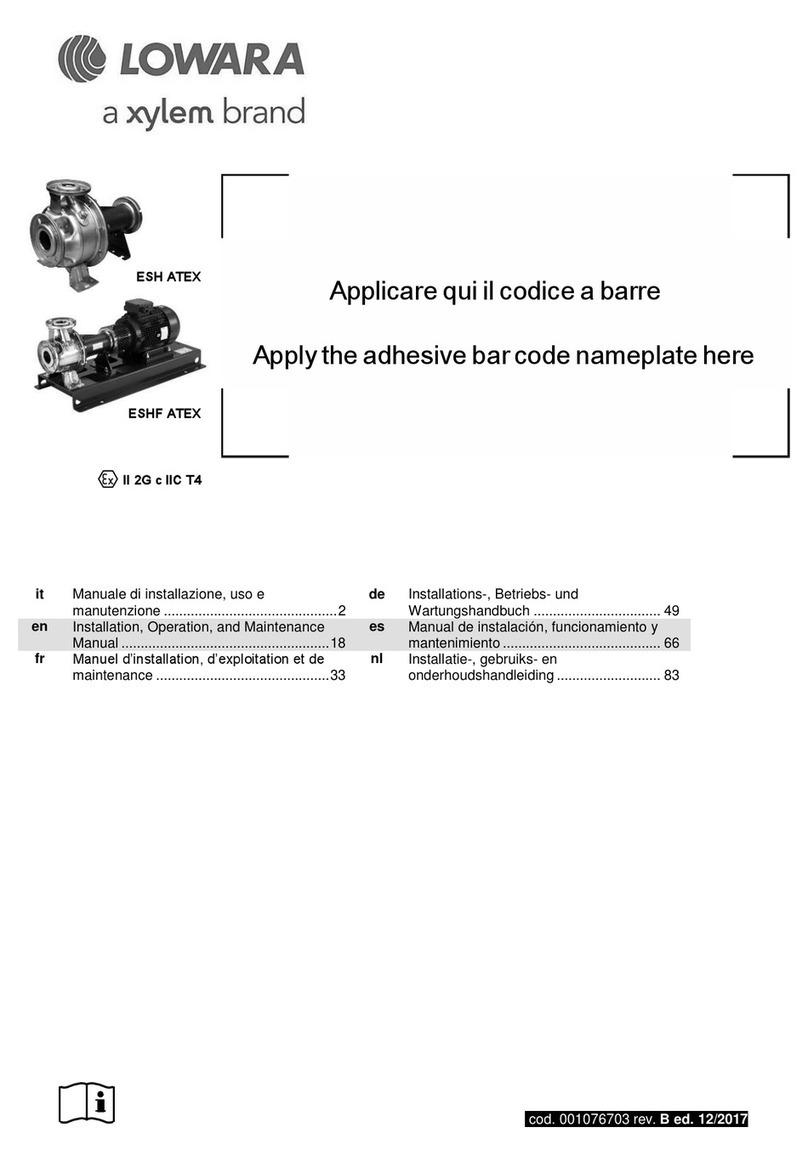 Lowara ESH ATEX User manual