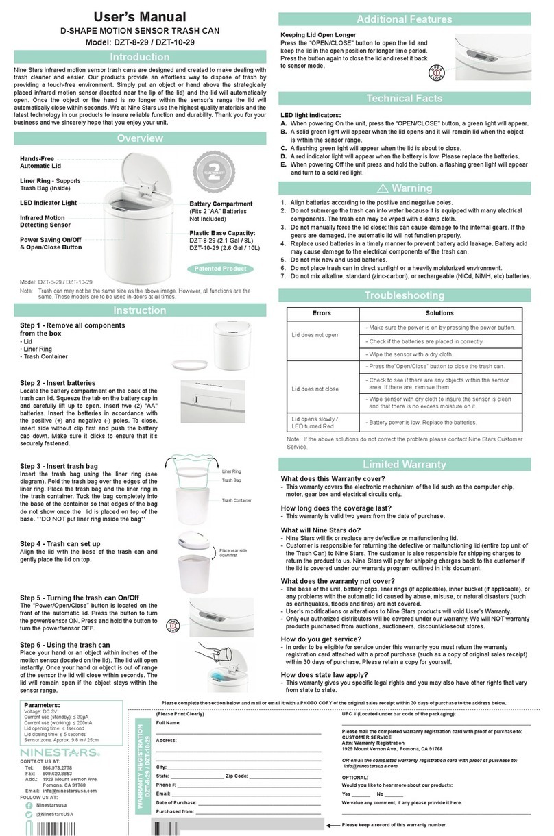Ninestars DZT-8-29 user manual