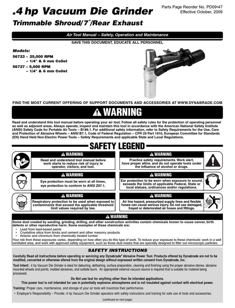 Dynabrade 56723 Safety, operation and maintenance manual