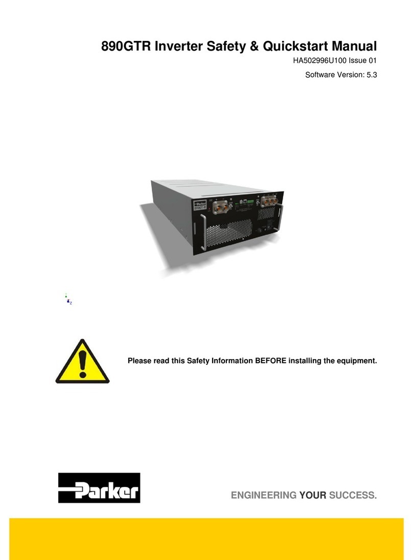 Parker 890GTR Instruction manual