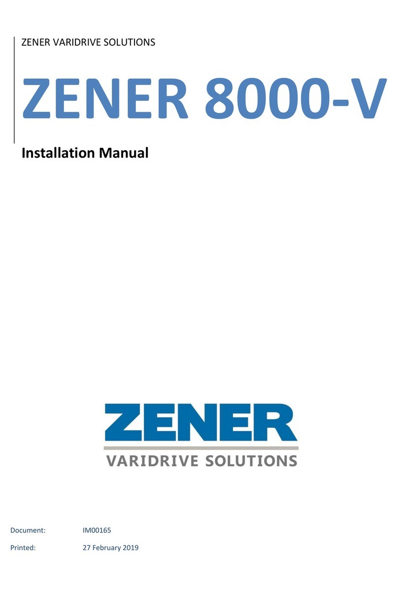 Zener 8000-V User manual