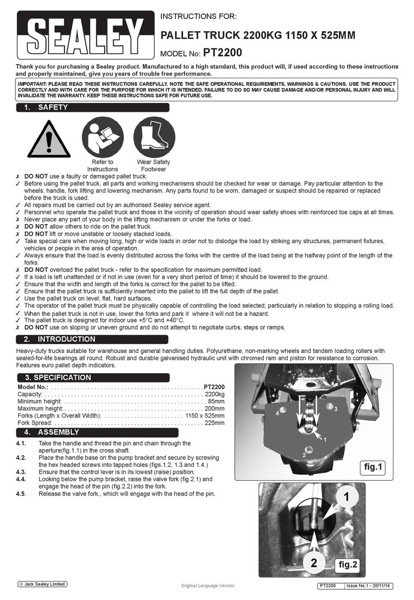 Sealey PT2200 instructions