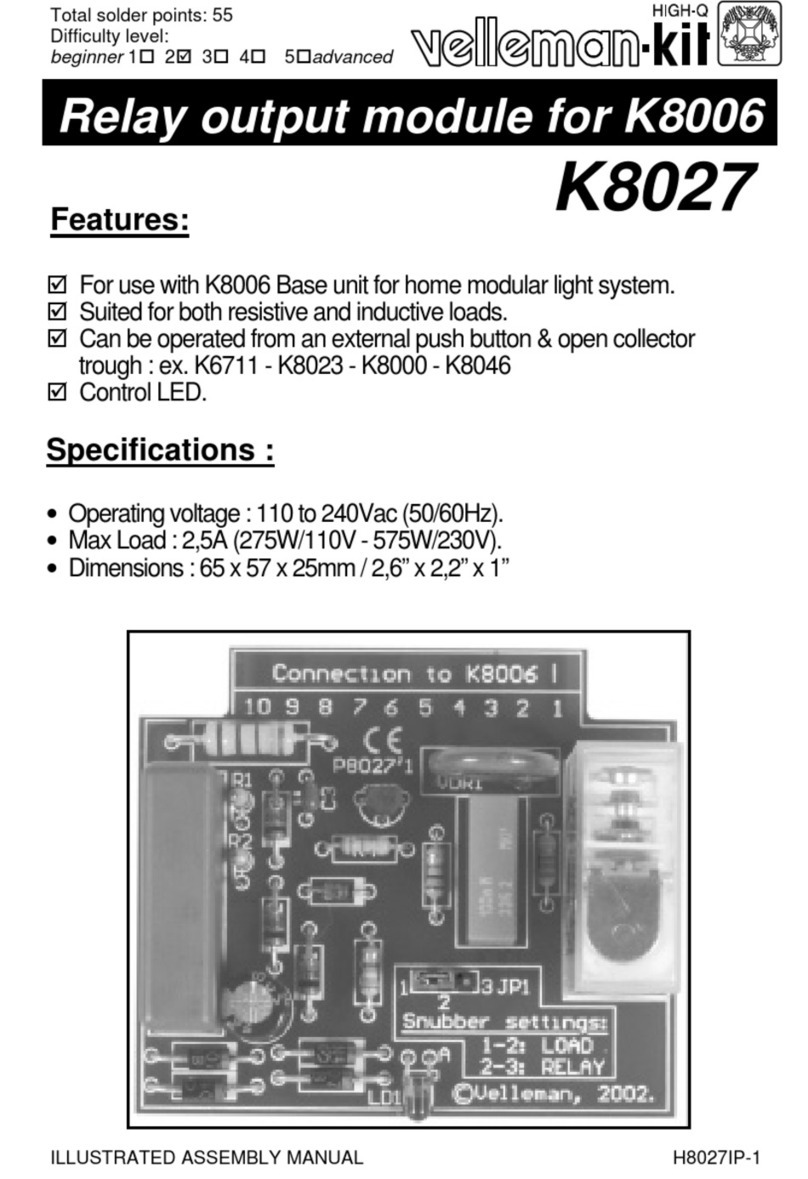 Velleman K8027 User manual