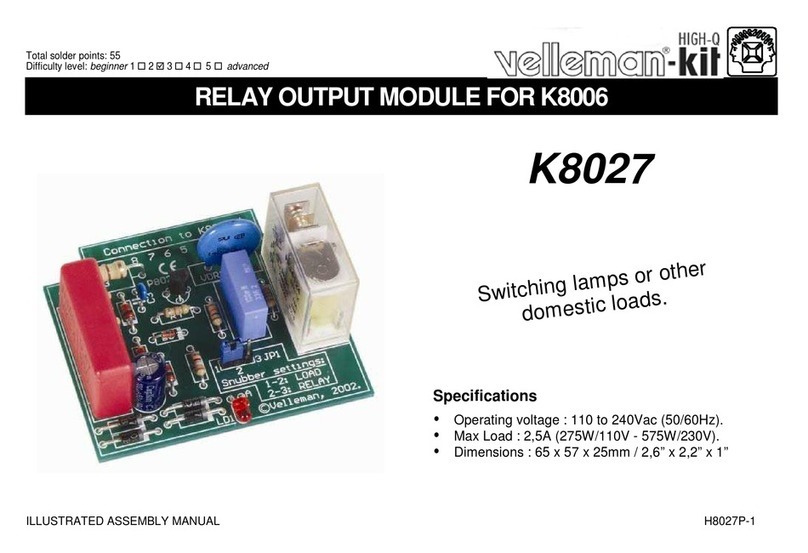 Velleman K8027 User manual
