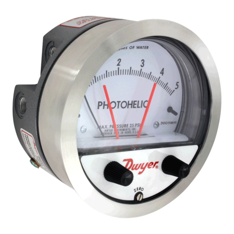 Dwyer Instruments PHOTOHELIC 3000 SERIES SGT Installation and operating instructions