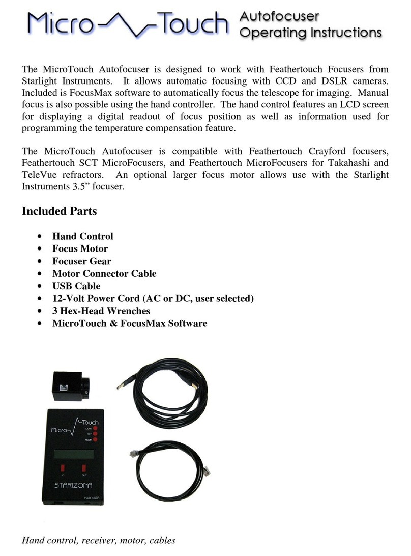 Starizona MicroTouch Autofocuser operating instructions