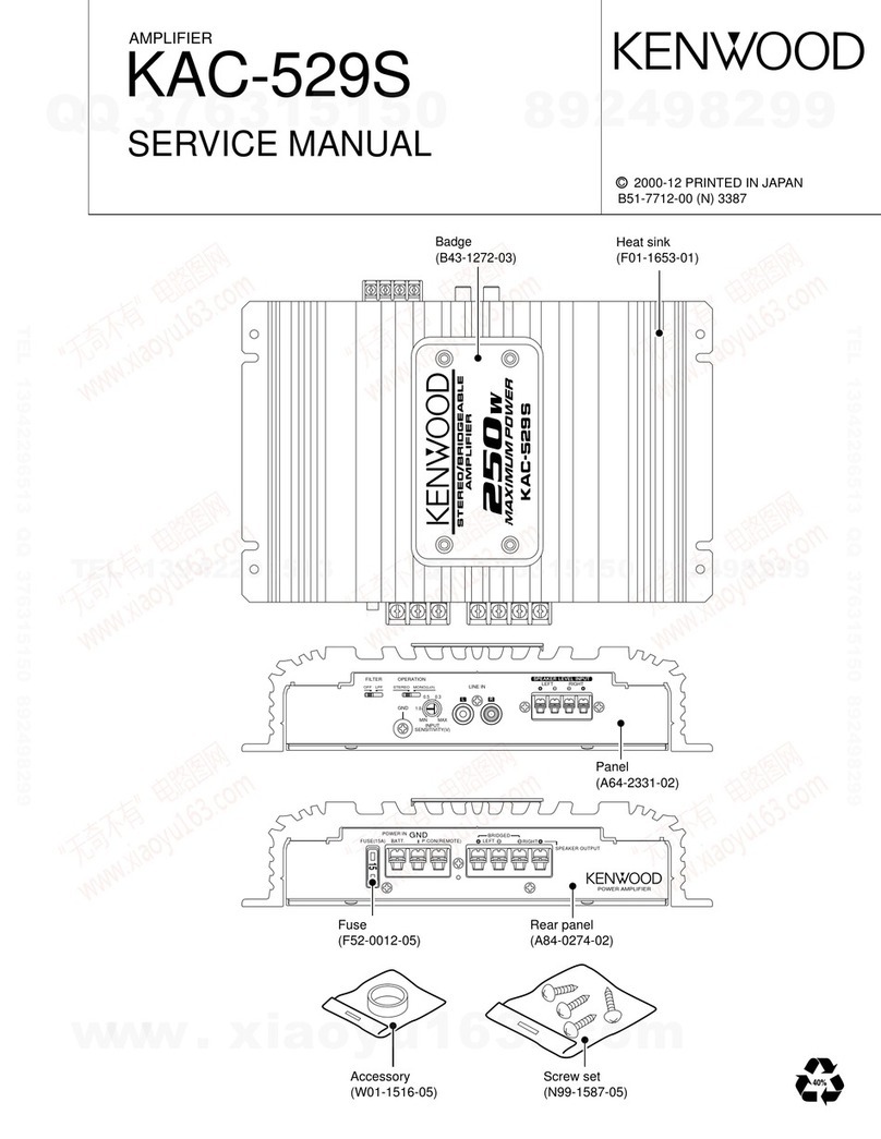 Kenwood KAC-529S User manual