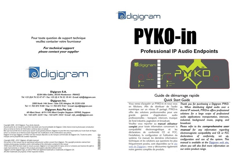 Digigram PYKO-in quick start guide
