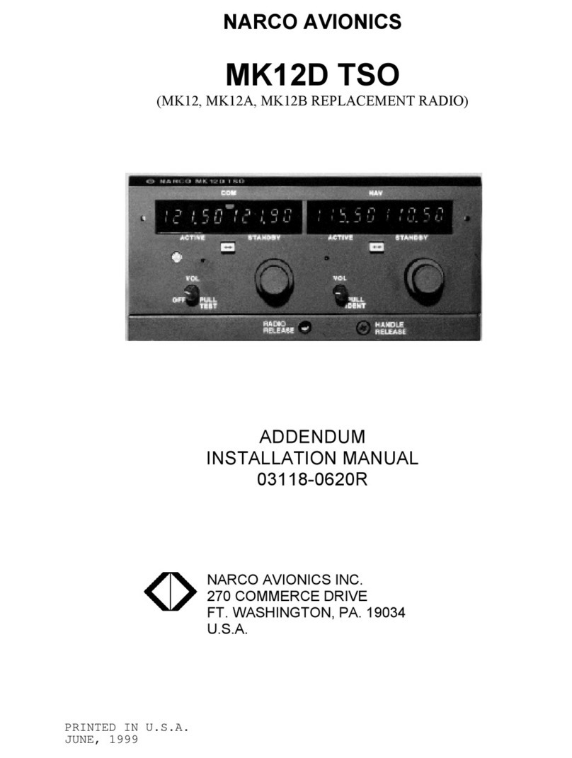 Narco Avionics MK12D TSO installation manual