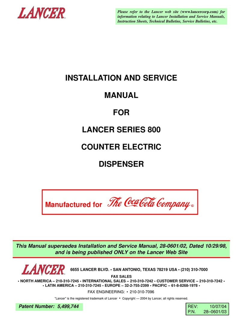 lancer 800 series Manual