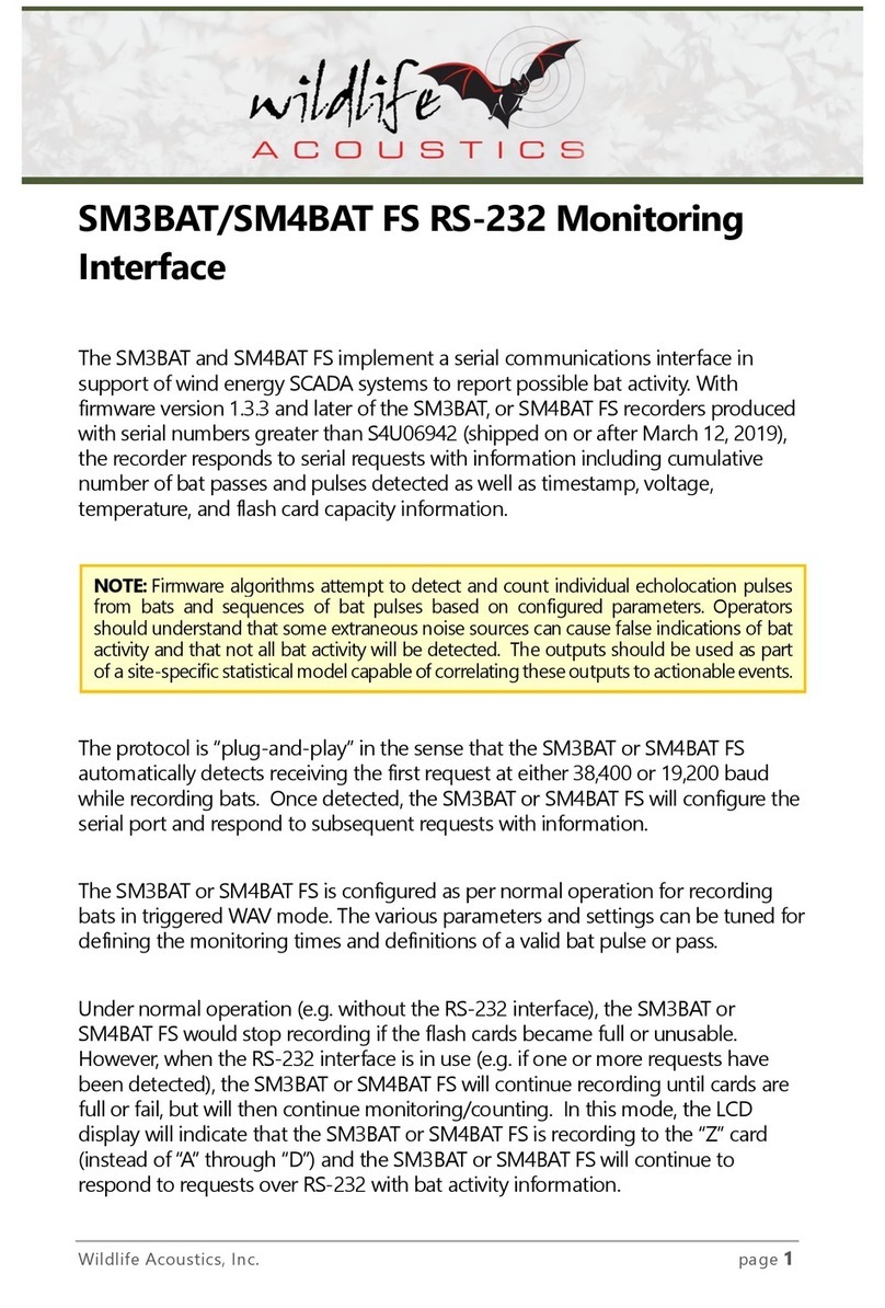 Wildlife Acoustics sm3bat user guide
