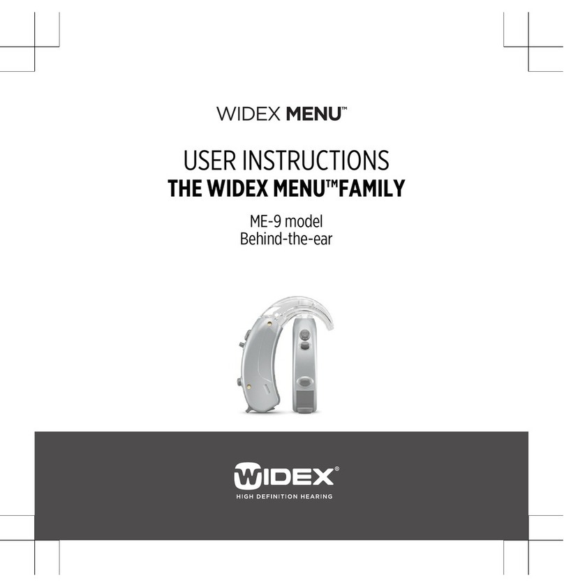 Widex The MENU ME-9 User manual Widex The MENU ME-9 User manual