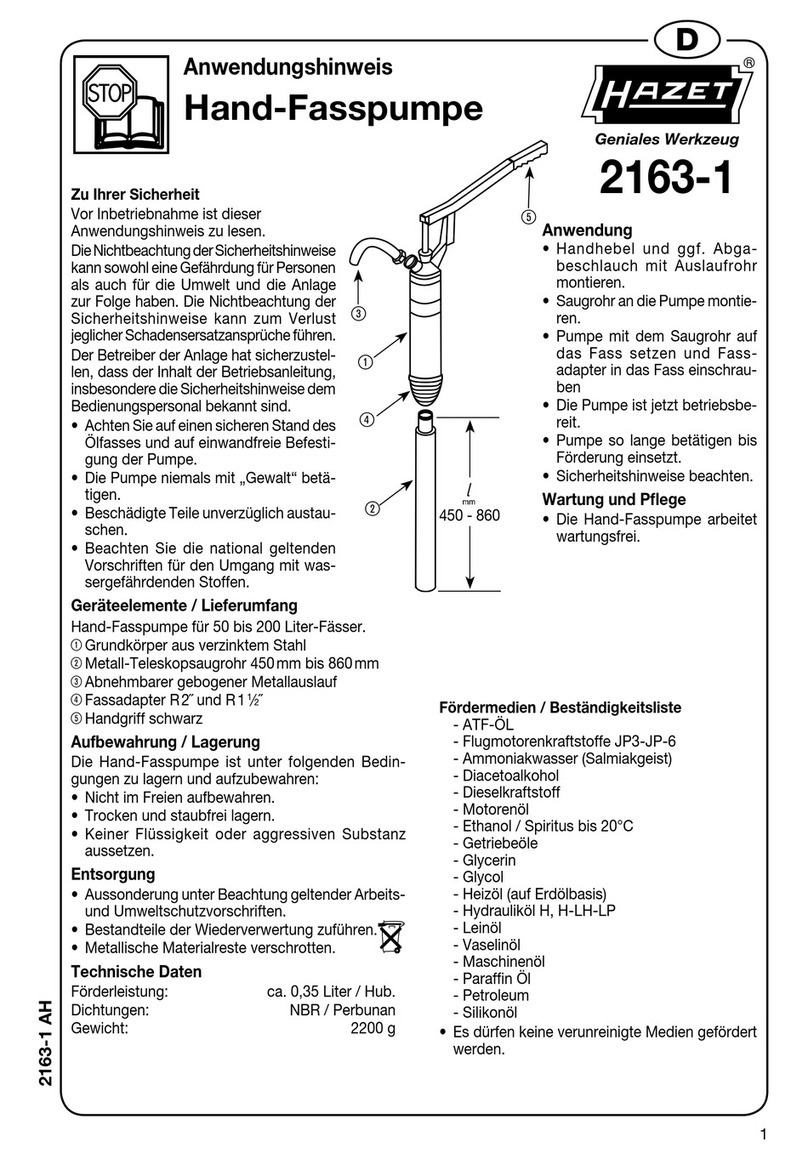 Hazet 2163-1 Installation and operating instructions