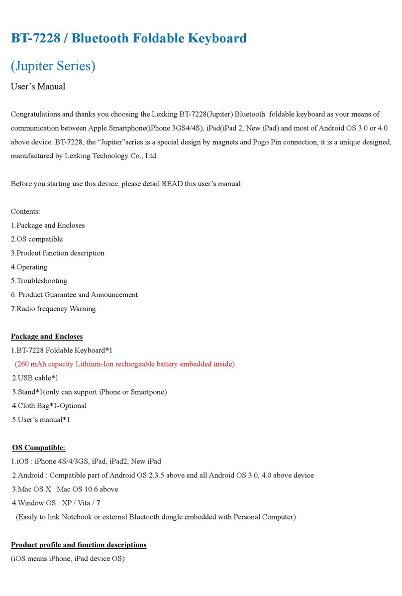 Lexking Jupiter Series User manual