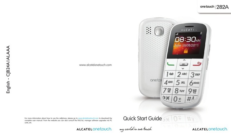 Alcatel OneTouch 282A quick start guide