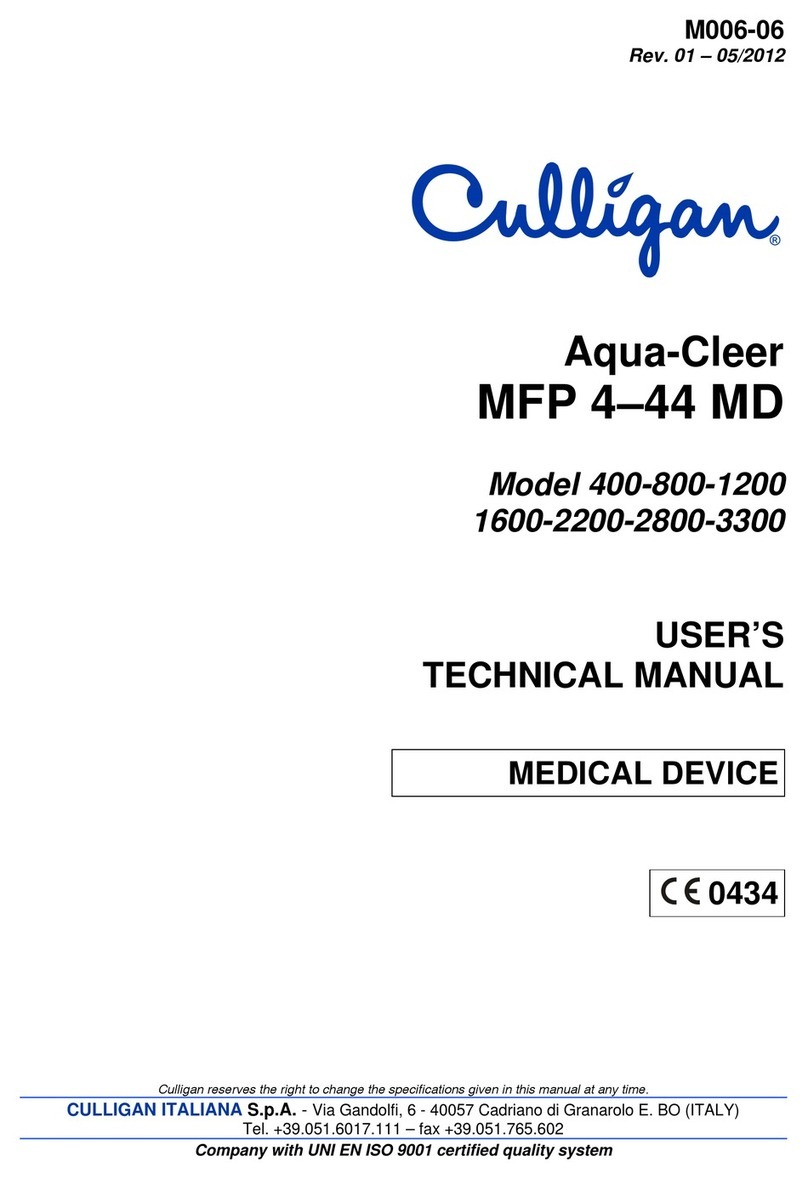 Culligan Aqua-Cleer MFP 4-44-MD 400 User's & technical manual Culligan Aqua-Cleer MFP 4-44-MD 400 User's & technical manual