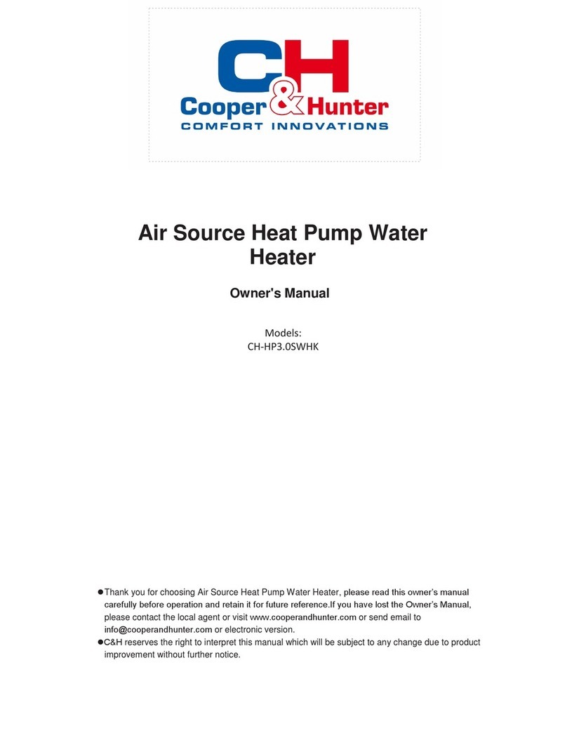 Cooper & Hunter CH-HP3.0SWHK owner's manual