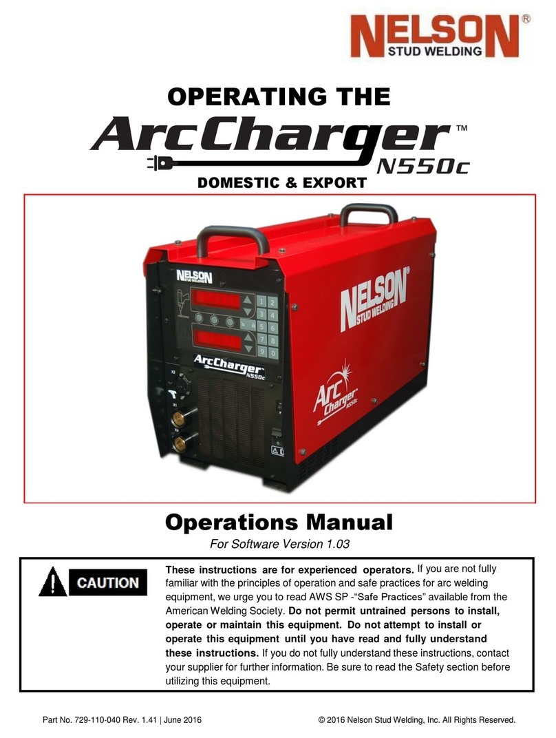 Nelson ArcCharger N550C DOMESTIC Operation manual