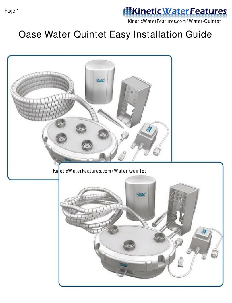 Kinetic Water Features Oase Water Quintet Easy installation guide Kinetic Water Features Oase Water Quintet Easy installation guide