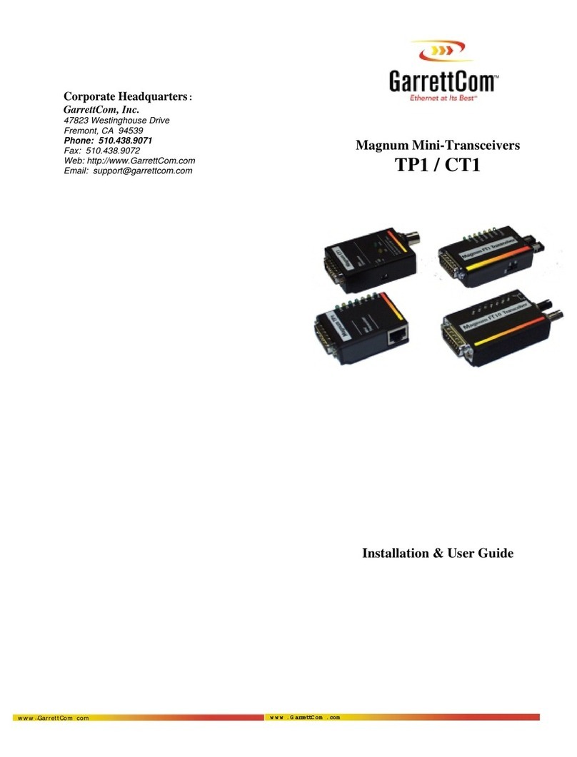 GarrettCom Magnum TP1 Installation & user guide