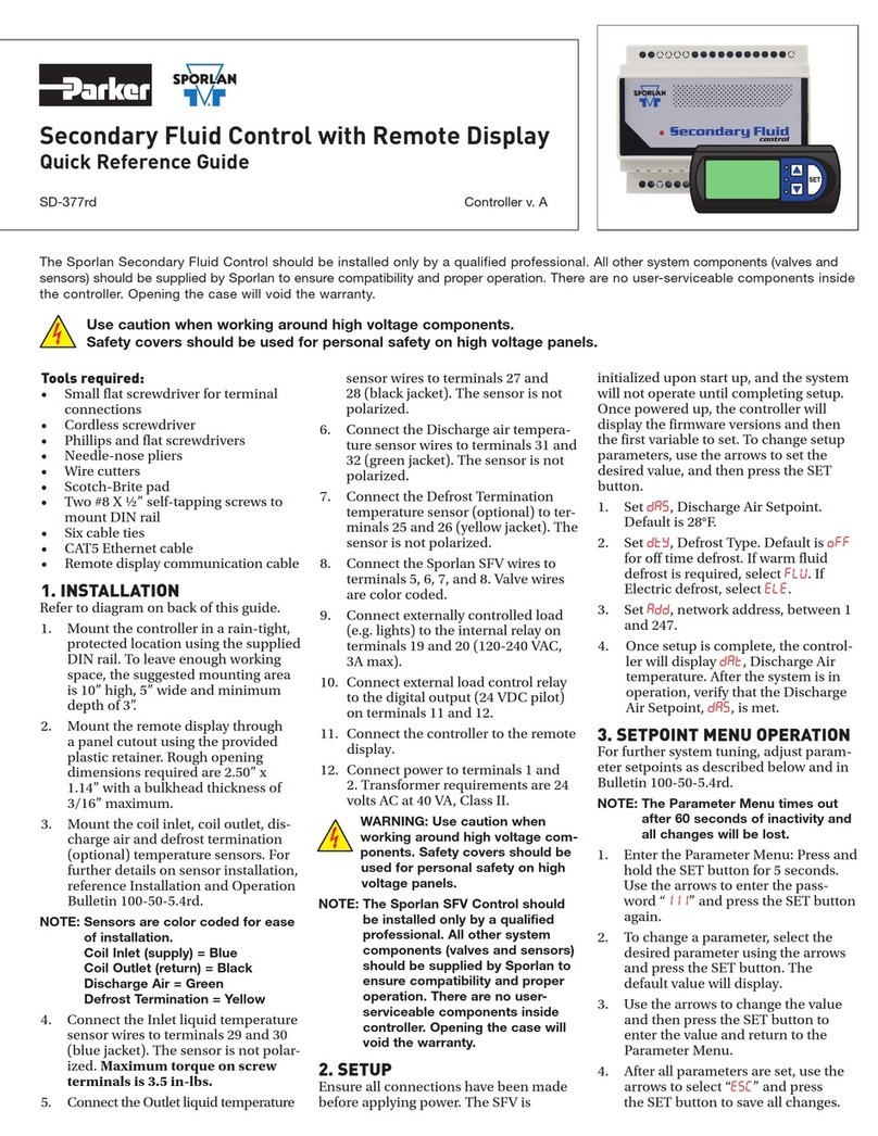 Sporlan Secondary Fluid Control Quick reference guide