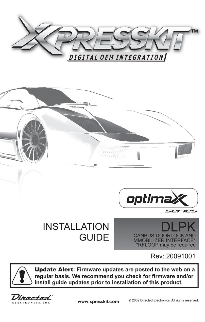 Directed Electronics Xpresskit OptimaX Series installation guide Directed Electronics Xpresskit OptimaX Series installation guide