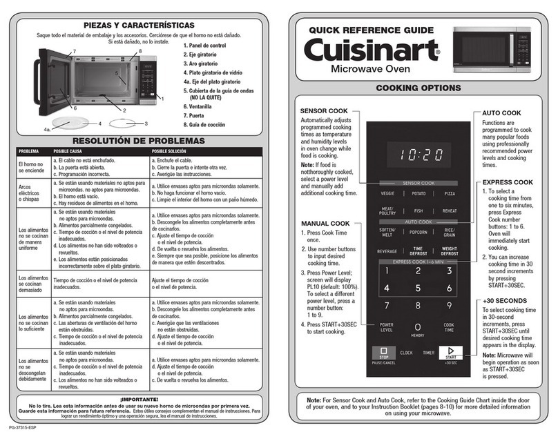 Cuisinart CMW-110 Quick reference guide