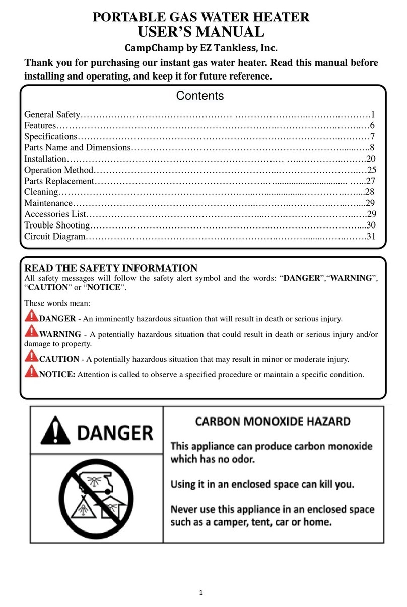 EZ TANKLESS CampChamp user manual