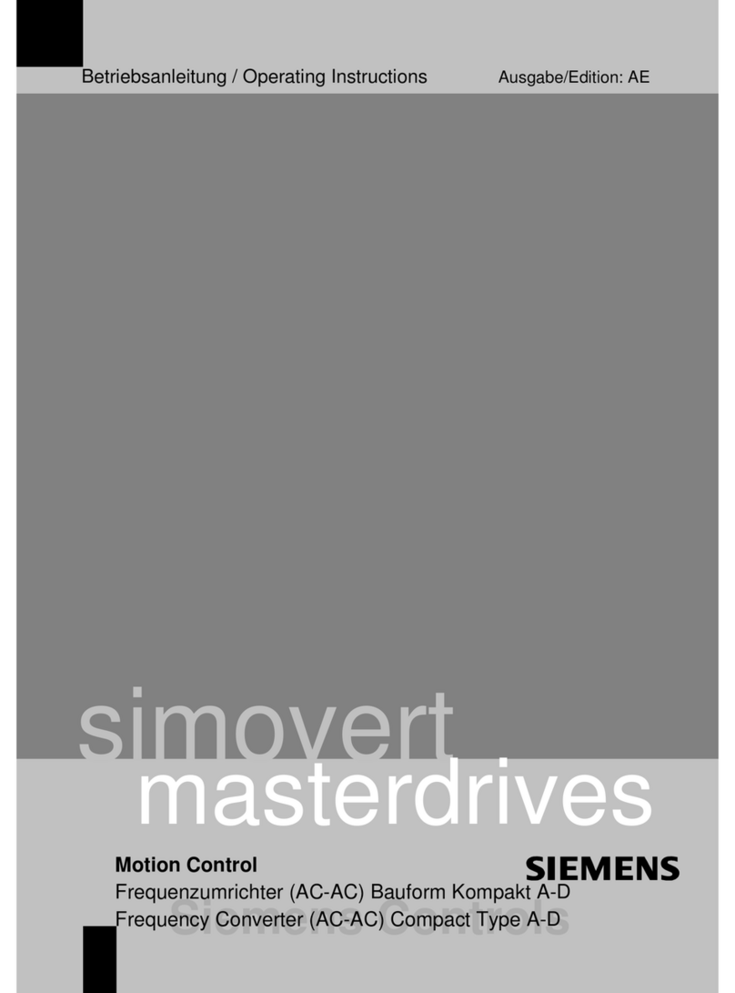 Siemens simovert masterdrives User manual