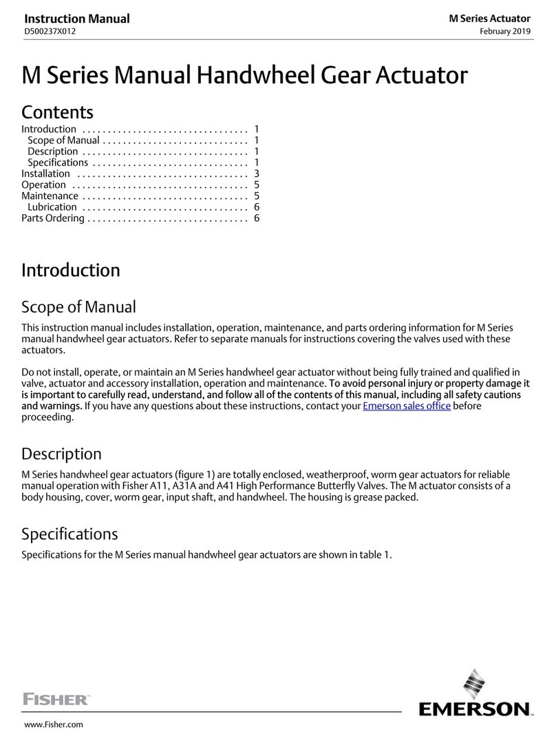 Emerson Fisher M Series instruction manual