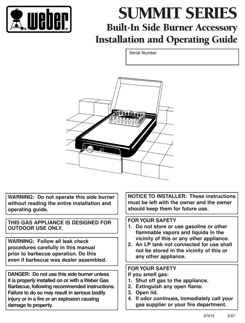 Weber Summit Series Installation and operating guide