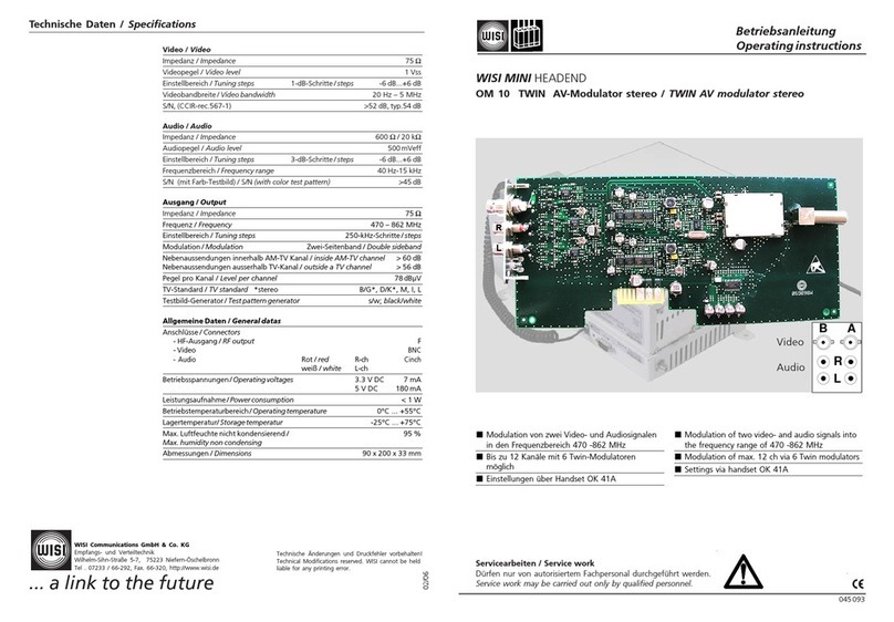 Wisi MINI OM 10 operating instructions